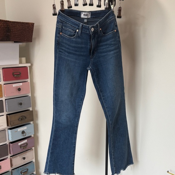 PAIGE Denim - PAIGE Women's Dark Blue Flare Jeans 26” inseam